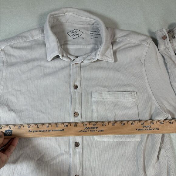 Alex Crane Sweater Mens Large Button Up Collared Cardigan Organic Cotton - Picture 8 of 8